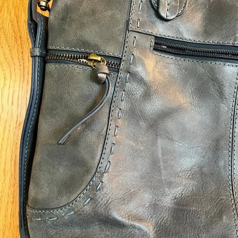 NINO BOSSI  blue satchel leather handbag